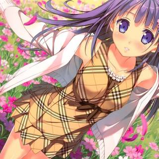 Girl radiant hair wallpaper