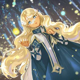 Girl radiant hair wallpaper