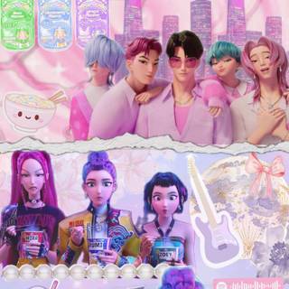 Saja Boys and Huntrix wallpaper