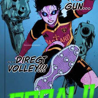 Isagi two gun volley wallpaper