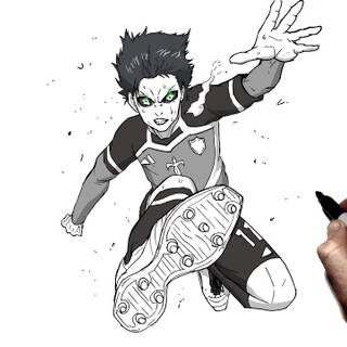 Isagi two gun volley wallpaper