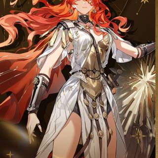 Girl radiant hair wallpaper