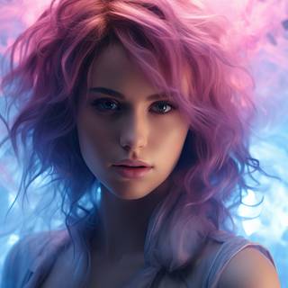 Girl radiant hair wallpaper
