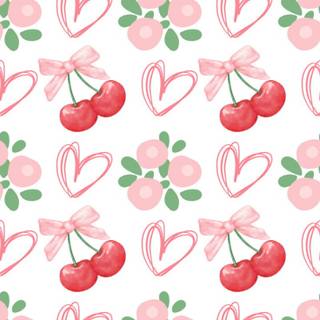 Cherry bow wallpaper