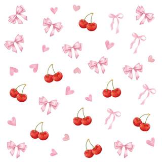 Cherry bow wallpaper