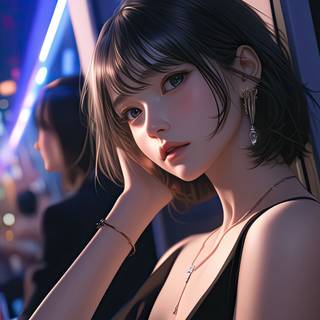 AI art girl wallpaper