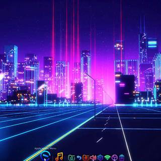 Linux retro desktop wallpaper