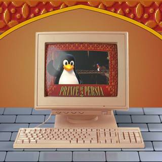 Linux retro desktop wallpaper