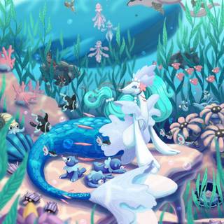 Primarina minimalist wallpaper