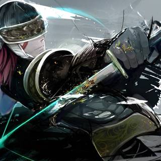 Calm samurai computer wallpaper