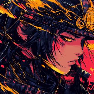 Calm samurai computer wallpaper