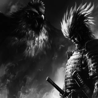 Calm samurai computer wallpaper