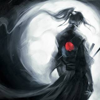 Calm samurai computer wallpaper