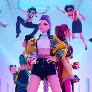 Saja Boys and Huntrix wallpaper