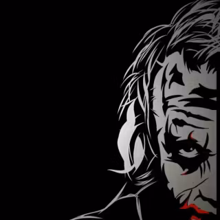 Black and white Joker wallpaper