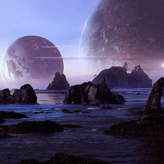 Water planets wallpaper
