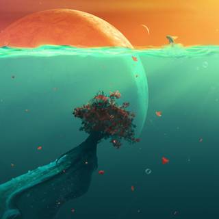 Water planets wallpaper