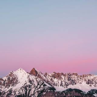 Snowy day mountains wallpaper