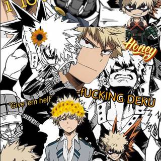 Bakugo collage wallpaper