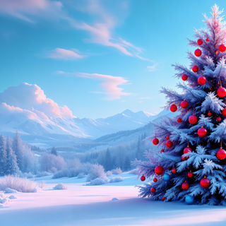 Christmas aesthetic landscape desktop wallpaper