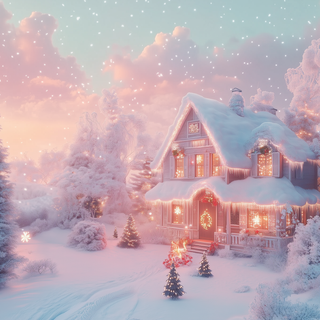 Christmas aesthetic landscape desktop wallpaper