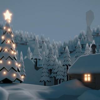 Christmas aesthetic landscape desktop wallpaper