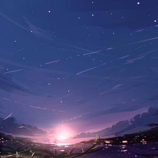 Anime purple night wallpaper