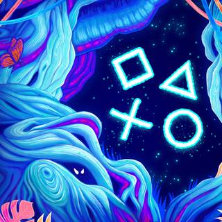 Trippy PS5 wallpaper