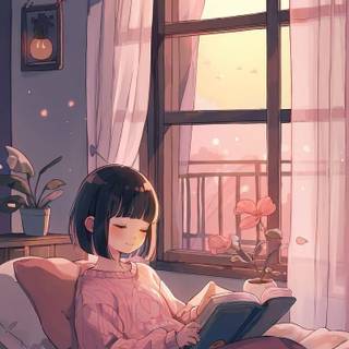 Cozy girl wallpaper