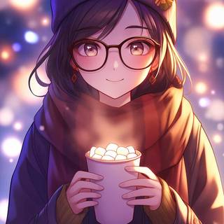 Cozy girl wallpaper