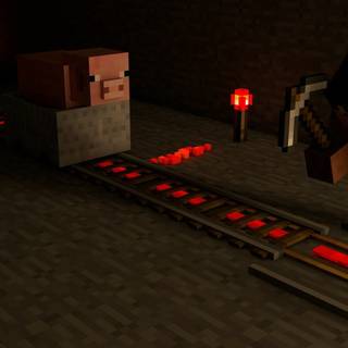 Minecraft mine wallpaper