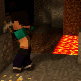 Minecraft mine wallpaper