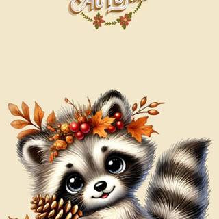 Cute fall animals wallpaper
