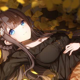 Brown anime desktop wallpaper