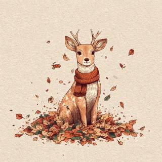 Cute fall animals wallpaper