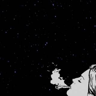 Black and white weed wallpaper