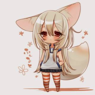 Anime Kawaii chibi girl wallpaper