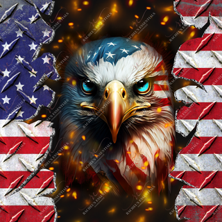 Eagle and American flag wallpaper