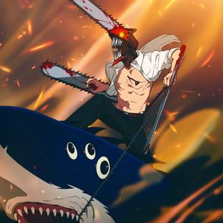 Denji and Reze wallpaper
