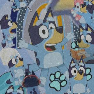 Bluey collage wallpaper