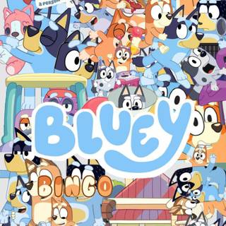 Bluey collage wallpaper