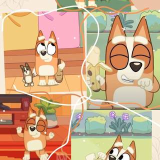 Bluey collage wallpaper