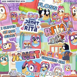 Bluey collage wallpaper