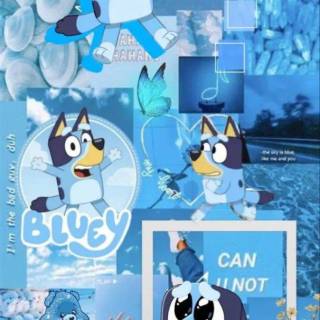 Bluey collage wallpaper