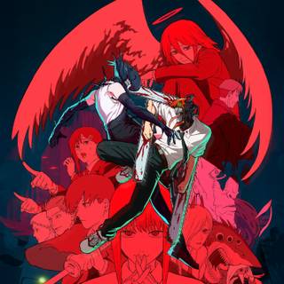 Denji and Reze wallpaper