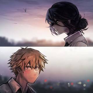 Denji and Reze wallpaper
