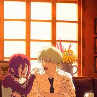 Denji and Reze wallpaper