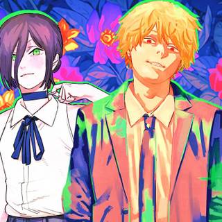 Denji and Reze wallpaper