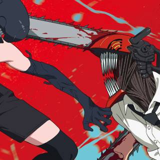 Denji and Reze wallpaper