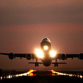 Airplane takeoff wallpaper